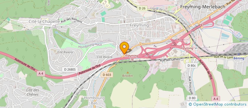 localisation de l'entreprise SARL LA RIVIERA  HOMBOURG-HAUT