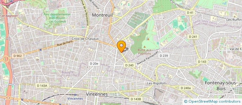 localisation de l'entreprise SARL LA ROSE à MONTREUIL