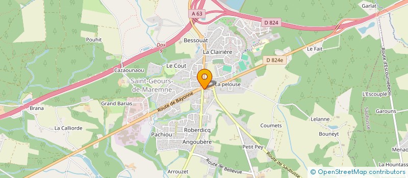 localisation de l'entreprise SARL LA ROSE DES SABLES  SAINT-GEOURS-DE-MAREMNE