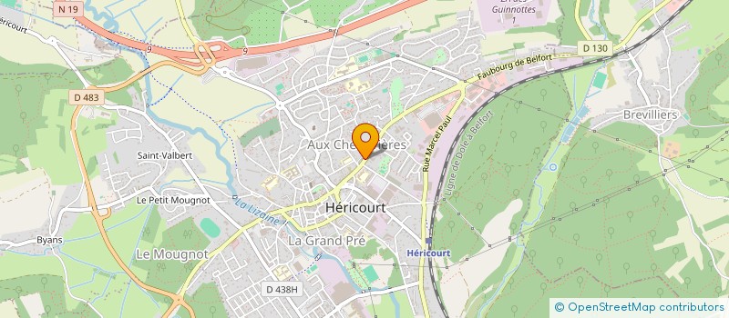 localisation de l'entreprise SARL LA TOUR DE PIZZ à HERICOURT