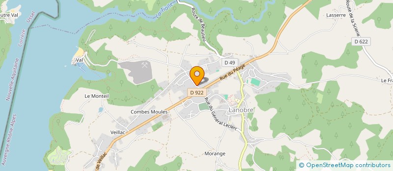 localisation de l'entreprise SARL LA VILLA DE VAL à LANOBRE