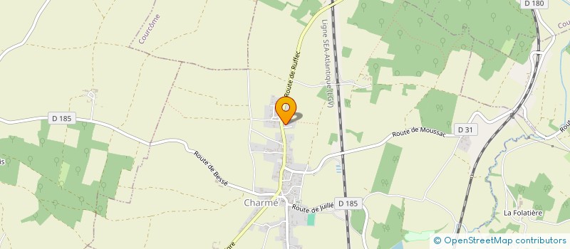 localisation de l'entreprise SARL LABORIE FRANCIS  AIGRE