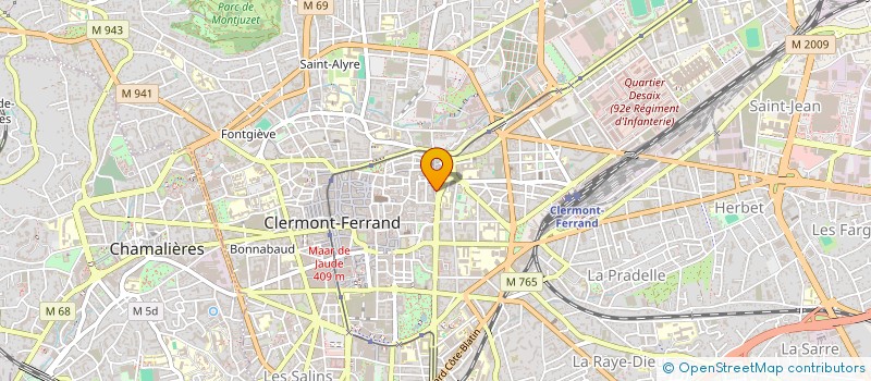 localisation de l'entreprise SARL LABOURIER  CLERMONT-FERRAND