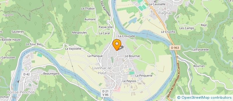 localisation de l'entreprise SARL LAC ET FILS à LIVINHAC-LE-HAUT