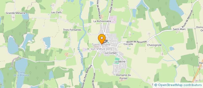 localisation de l'entreprise SARL LACROIX-SILLANS  SAINT-ANDRE-SUR-VIEUX-JONC