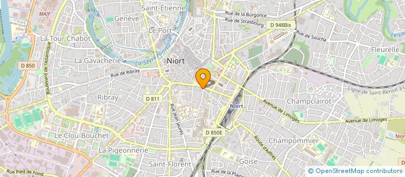 localisation de l'entreprise SARL LADY. L à NIORT