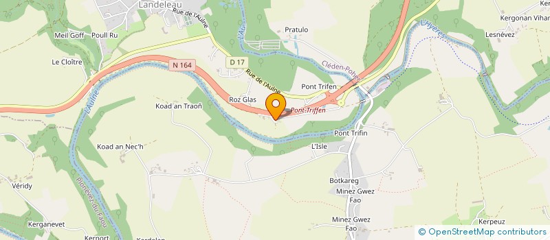 localisation de l'entreprise SARL LAGADEC à LANDELEAU