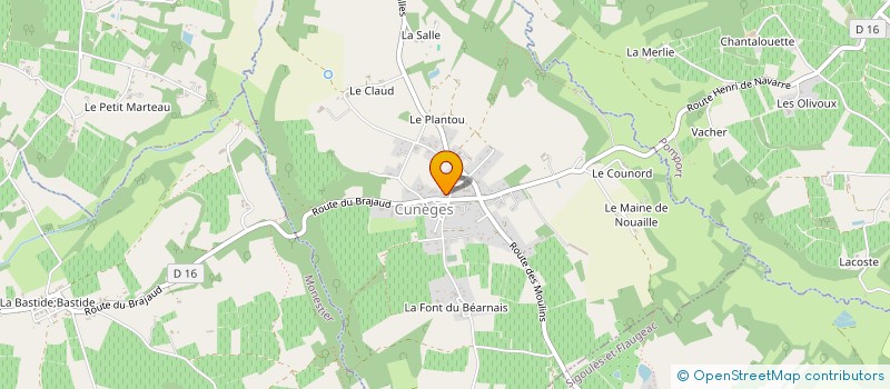 localisation de l'entreprise SARL LAGRANGE TRUFFAUT à CUNEGES