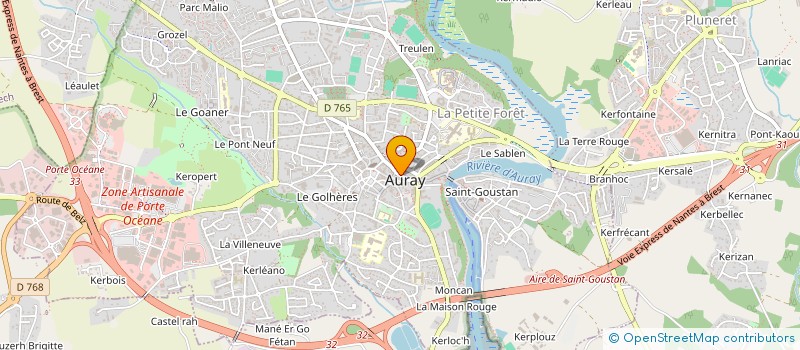 localisation de l'entreprise SARL LANY à AURAY