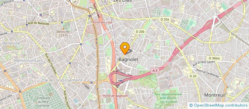 localisation de l'entreprise SARL LARA à BAGNOLET