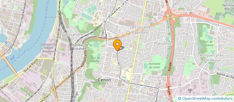 localisation de l'entreprise SARL LATTACH P  CENON