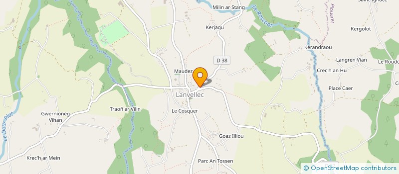 localisation de l'entreprise SARL LAUNAY COUVERTURE  LANVELLEC