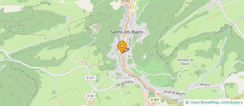 localisation de l'entreprise SARL LAURENT-BONTEMPS à SALINS-LES-BAINS