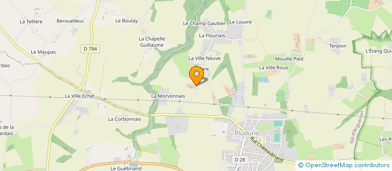 localisation de l'entreprise SARL LAURENT COUPE  PLUDUNO