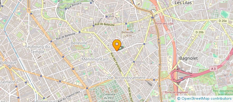 localisation de l'entreprise SARL LE 20 EME ARRONDISSEMENT  PARIS