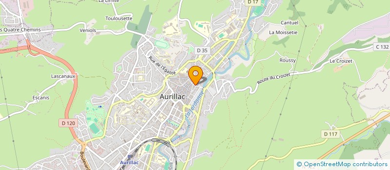 localisation de l'entreprise SARL LE BACCHUS à AURILLAC