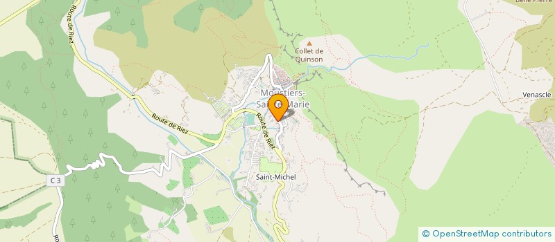 localisation de l'entreprise SARL LE BELVEDERE à MOUSTIERS-SAINTE-MARIE