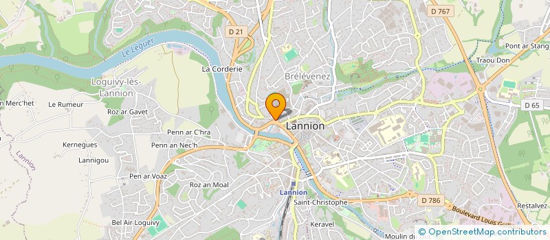 localisation de l'entreprise SARL LE BORNEO  LANNION