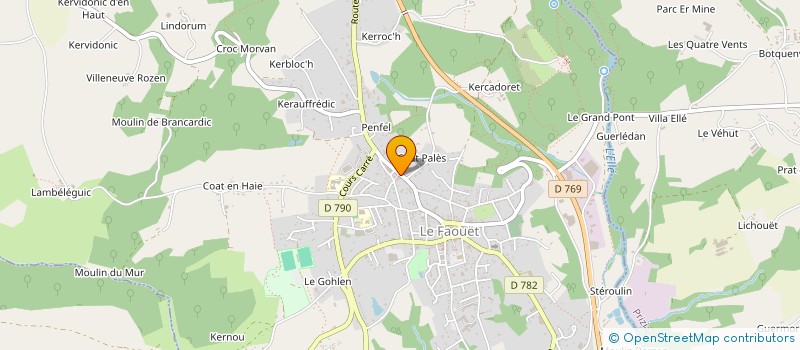 localisation de l'entreprise SARL LE BRIS SEBASTIEN à LE FAOUET