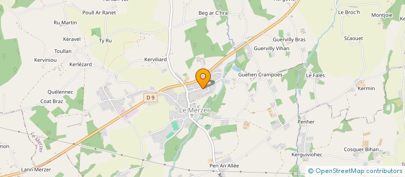 localisation de l'entreprise SARL LE CALVEZ TRANS CELTIC  LE MERZER