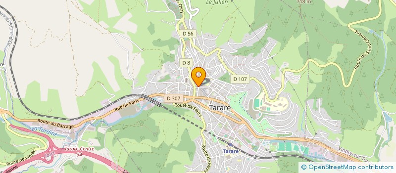 localisation de l'entreprise SARL LE CENTRE à TARARE