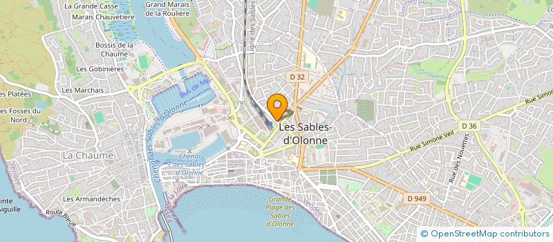 localisation de l'entreprise SARL LE CHENE VERT à LES SABLES D'OLONNE