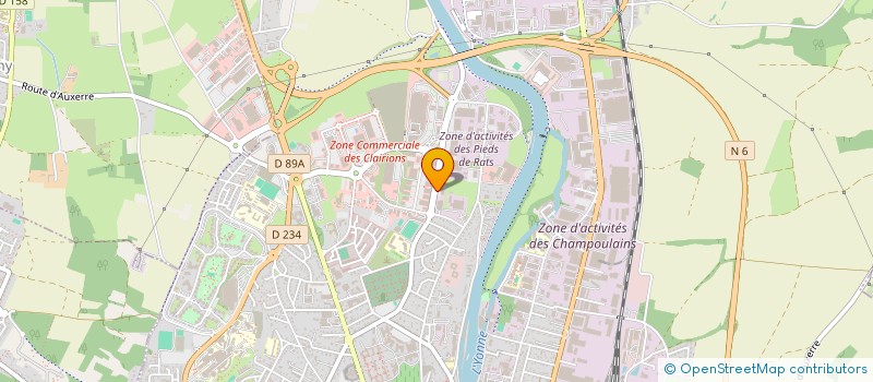 localisation de l'entreprise SARL LE CRISTAL à AUXERRE