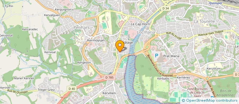 localisation de l'entreprise SARL LE GARAGE DU LAVOIR à QUIMPER