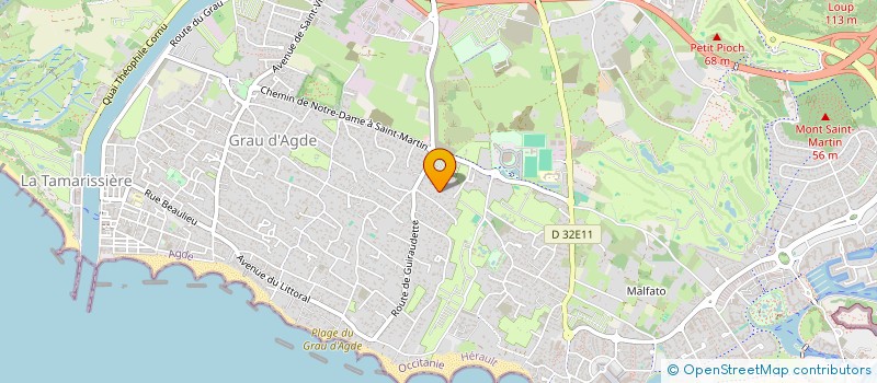 localisation de l'entreprise SARL LE GRAND TETRAS  AGDE