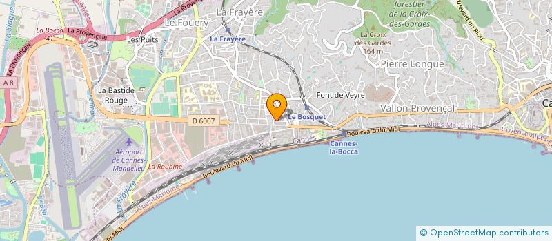 localisation de l'entreprise SARL LE GRILLON à CANNES