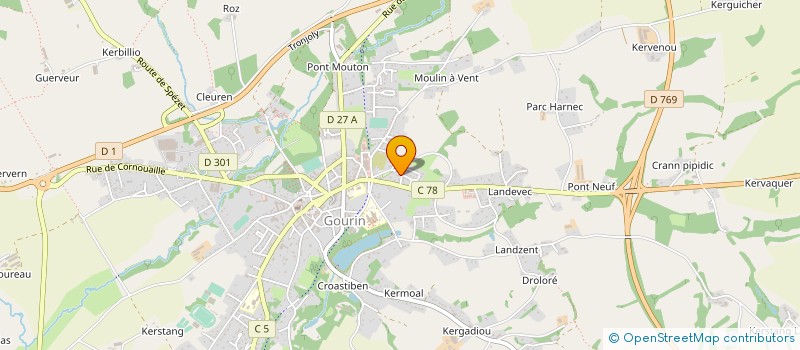 localisation de l'entreprise SARL LE HEN ROBIN PEINTURE  GOURIN