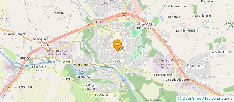 localisation de l'entreprise SARL LE JARDIN FLEURI  JOSSELIN