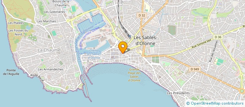 localisation de l'entreprise SARL LE JET D'EAU à LES SABLES D'OLONNE