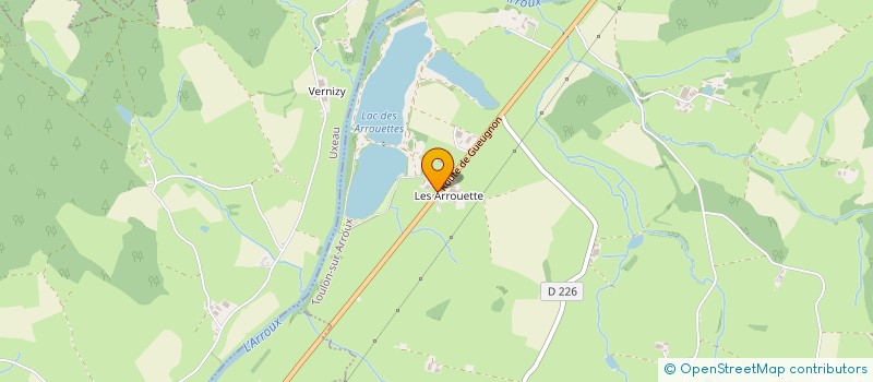 localisation de l'entreprise SARL LE LAC DES ARROUETTES  TOULON-SUR-ARROUX