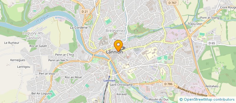 localisation de l'entreprise SARL LE LUCKY CHARM  LANNION