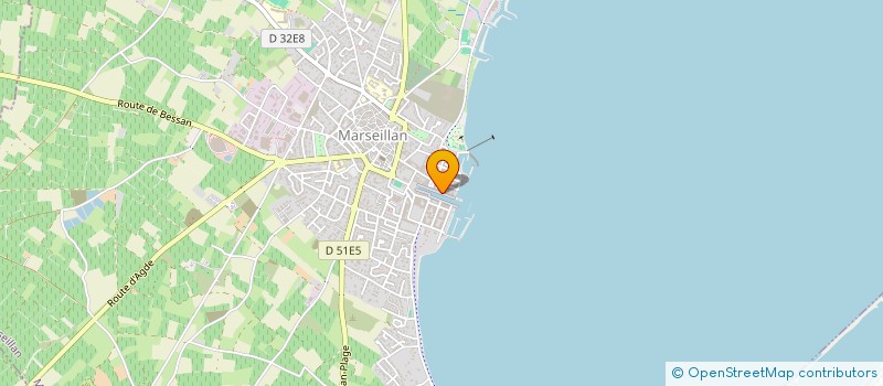 localisation de l'entreprise SARL LE MARIUS à MARSEILLAN