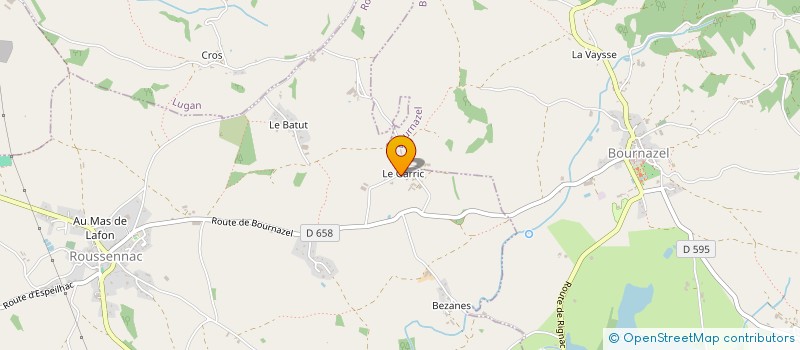 localisation de l'entreprise SARL LE MAS DE LA TOURELLE  ROUSSENNAC