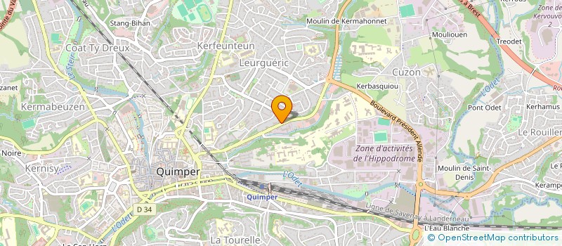 localisation de l'entreprise SARL LE MOING  QUIMPER