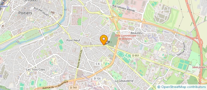 localisation de l'entreprise SARL LE PALAIS à POITIERS