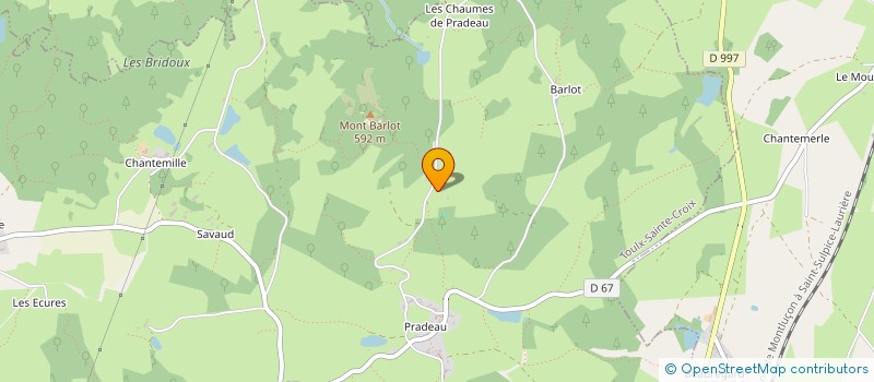 localisation de l'entreprise SARL LE PARC DES PIERRES JAUMATRES à TOULX-SAINTE-CROIX
