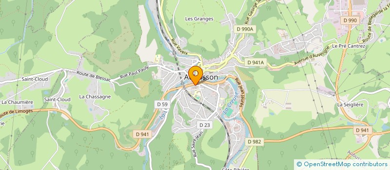 localisation de l'entreprise SARL LE PARIS à AUBUSSON