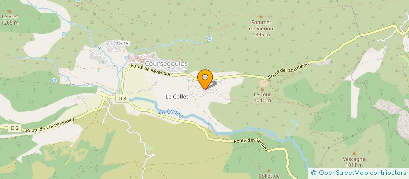 localisation de l'entreprise SARL LE POET  COURSEGOULES