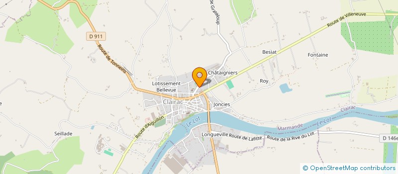 localisation de l'entreprise SARL LE POTAGER à CLAIRAC