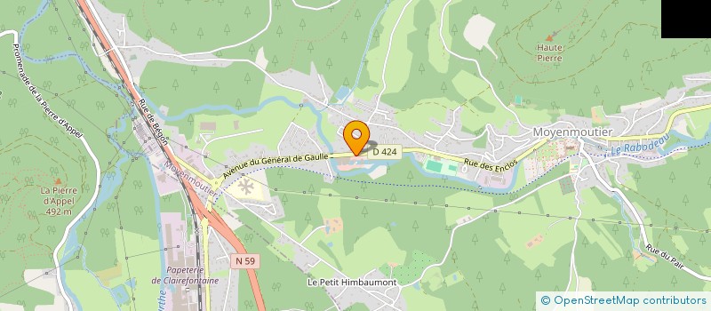 localisation de l'entreprise SARL LE RABODEAU  MOYENMOUTIER