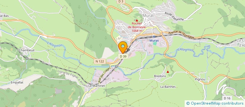 localisation de l'entreprise SARL LE RELAIS DES TROIS ROCHERS à MURAT