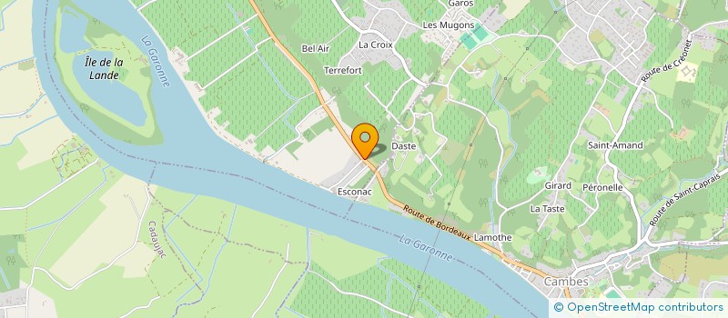 localisation de l'entreprise SARL LE ROBINSON  QUINSAC