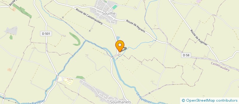 localisation de l'entreprise SARL LE RUISSEAU  SOUILHE