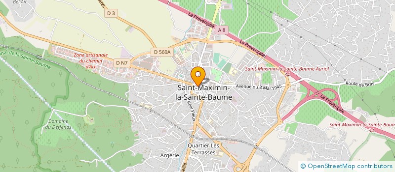 localisation de l'entreprise SARL LE SABLE CHOCODISE à SAINT-MAXIMIN-LA-SAINTE-BAUME