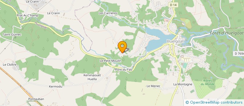 localisation de l'entreprise SARL LE SCRAIGNE LE GAC à HUELGOAT