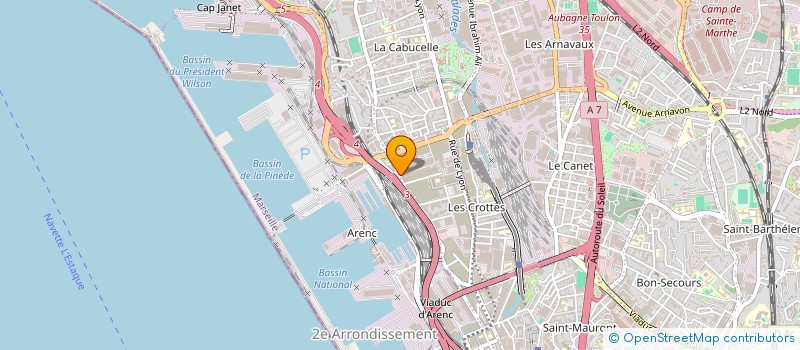 localisation de l'entreprise SARL LE SUD  MARSEILLE